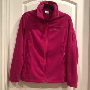 NWOT Columbia Fushia Fleece Jacket -M